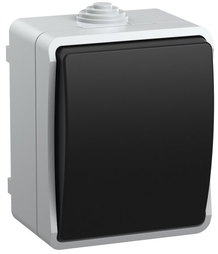 Выключатель кнопочный накладной IEK Форс ВСк20-1-0-ФСр 1-кл. IP54 серый картинка